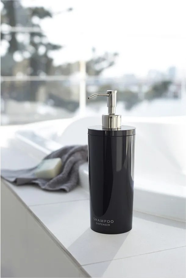 Черен пластмасов диспенсер за сапун 500 ml Round – YAMAZAKI