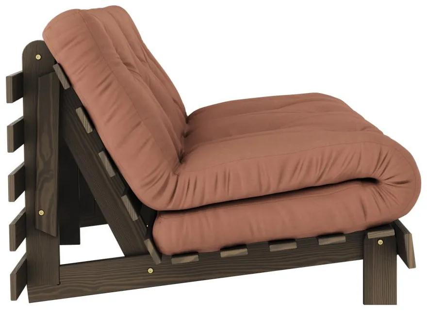 Разтегателен диван в оранжево и медно 160 cm Roots - Karup Design
