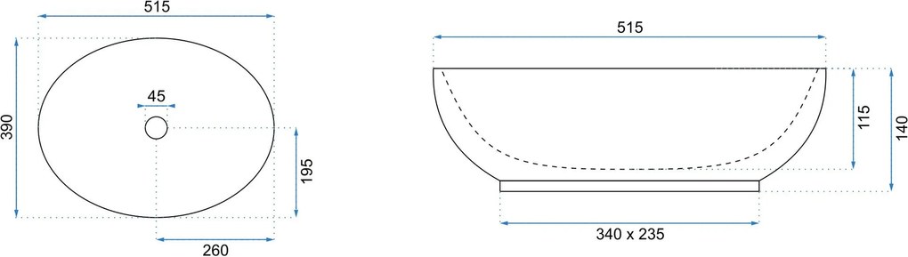 Умивалник за плот Rea Carola Ombre