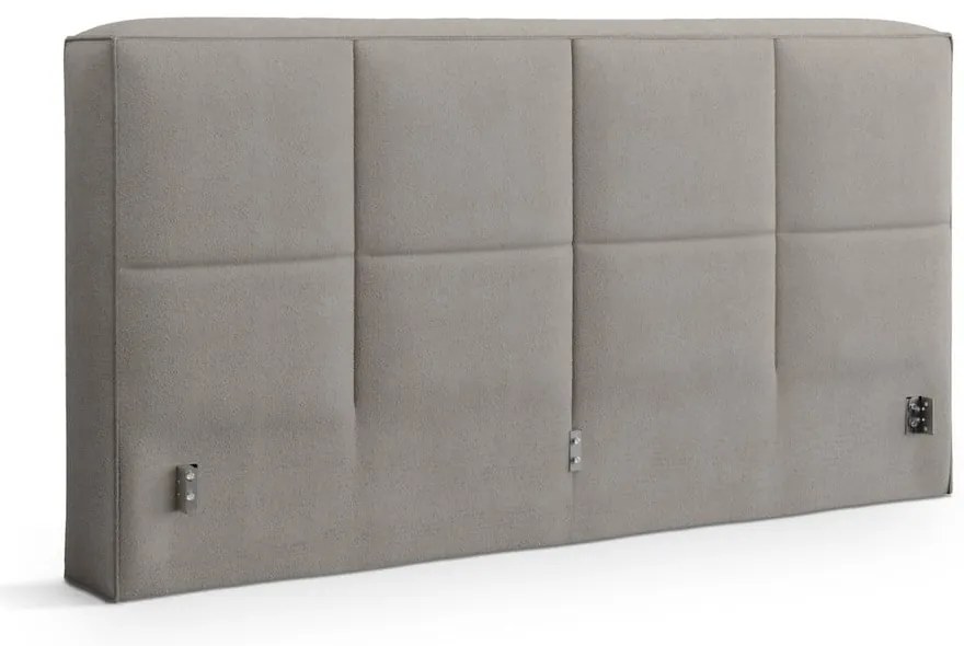 Светлосива тапицирана табла за легло 209x100 cm Darren – Micadoni