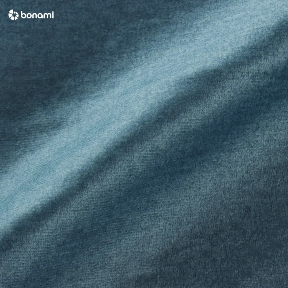 Син кадифен разтегателен диван Luca - Milo Casa