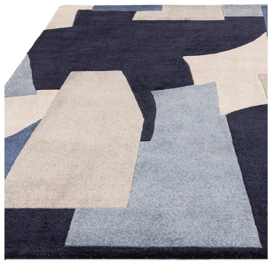 Син ръчно изработен килим от рециклирани влакна 160x230 cm Romy – Asiatic Carpets