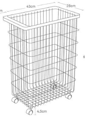 Бял метален кош за пране 55 л Tower - YAMAZAKI