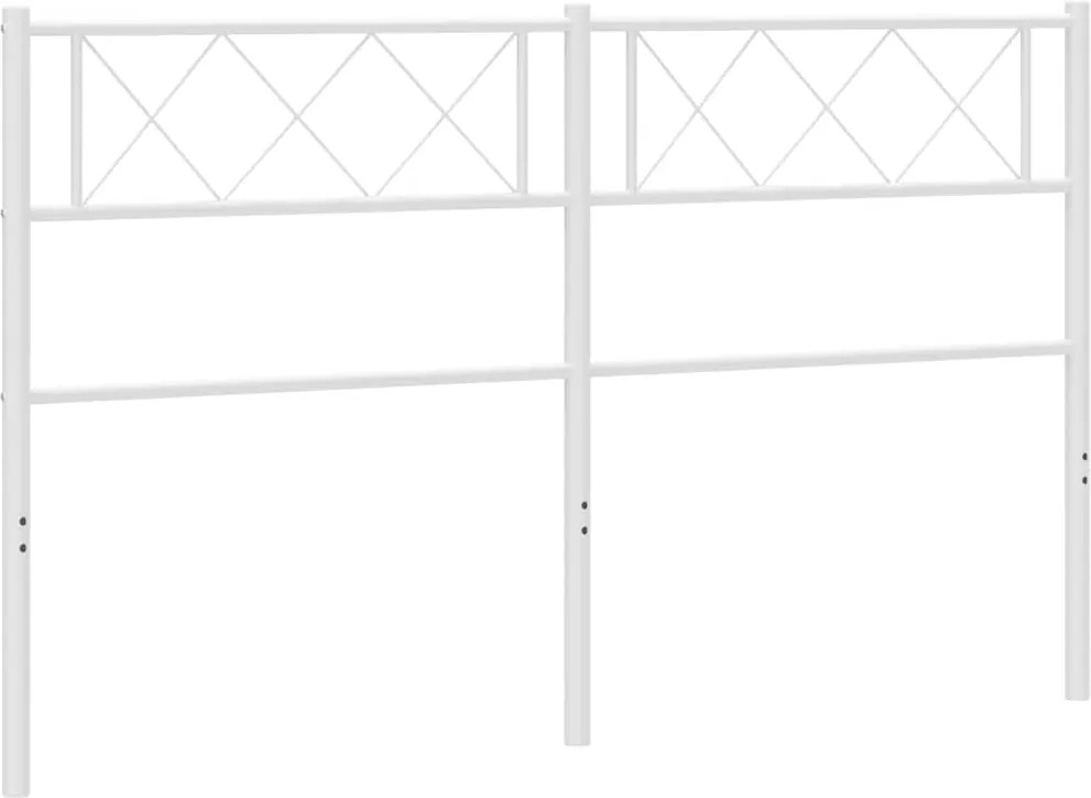 372357 vidaXL Метална резервна табла за легло, бяла, 120 см