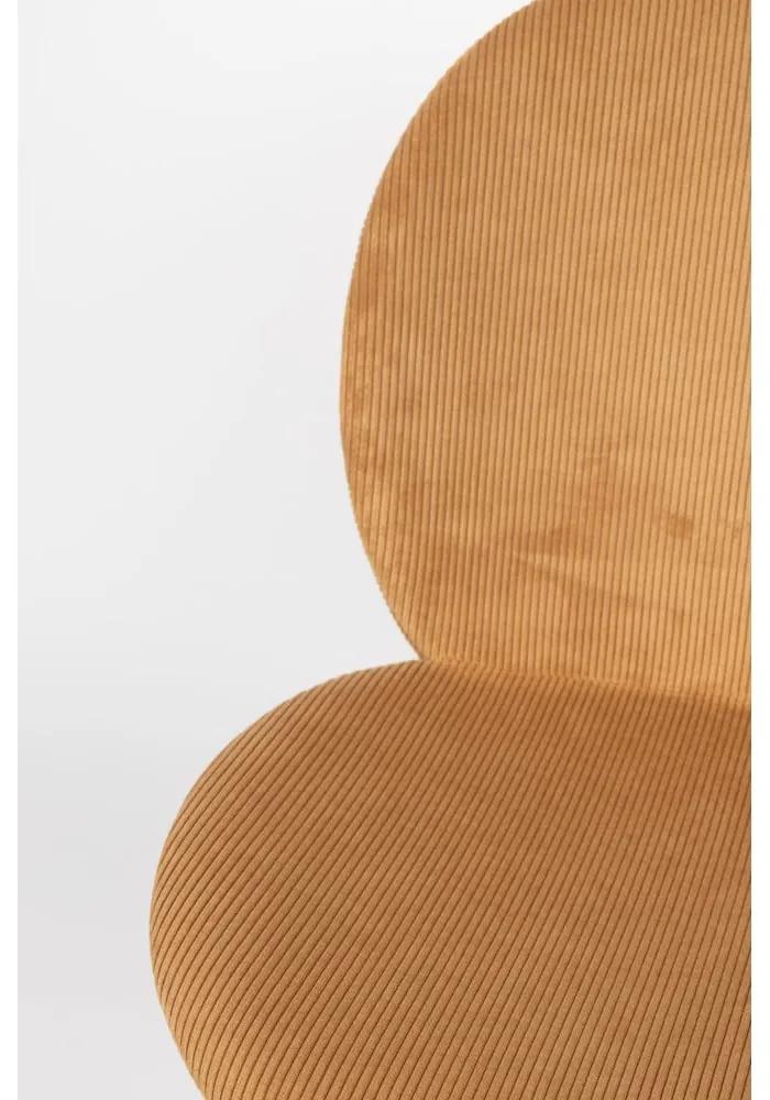 Жълти трапезни столове в цвят охра в комплект от 2 броя Bonnet - Zuiver