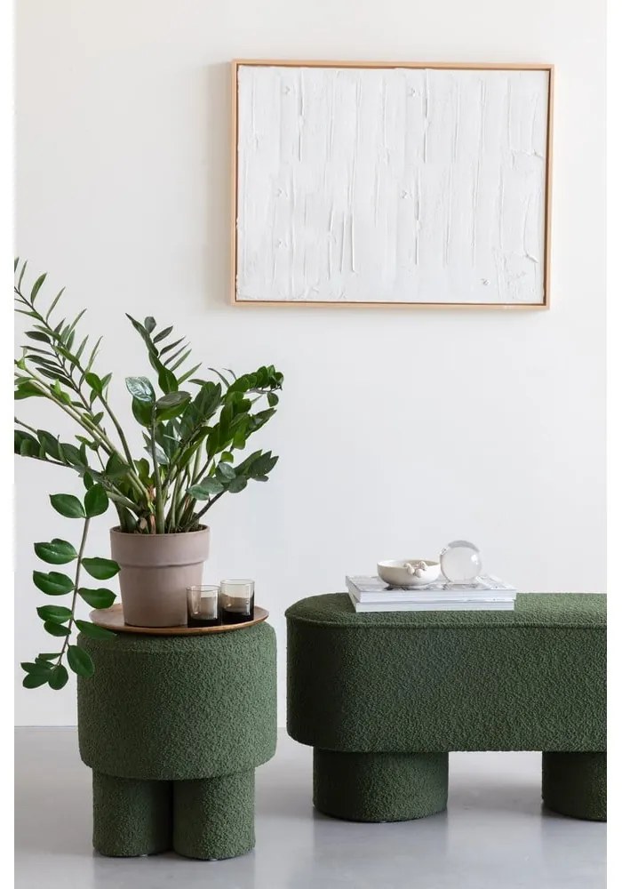 Зелена табуретка от букле Marcos – White Label