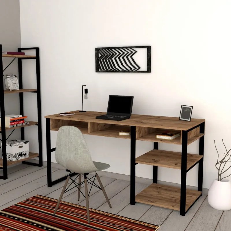 Бюро Kalune Design 835PUQ3826, Меламиново покритие, 150х75.8см, Кафяв