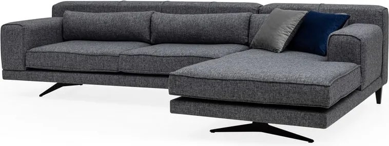 Тъмно сив ъглов диван , десен ъгъл Jivago - Artie