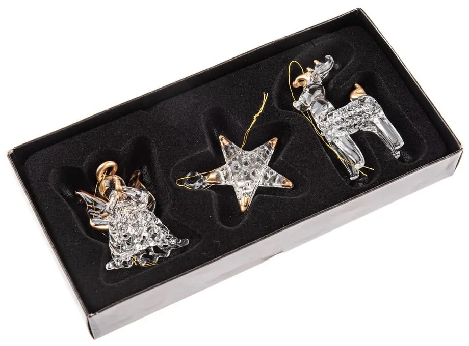 Стъклени Коледни украси в комплект 3 бр. 9 cm – Dakls