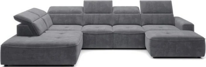 Ъглов диван Cenedra Plus-сив-ляв