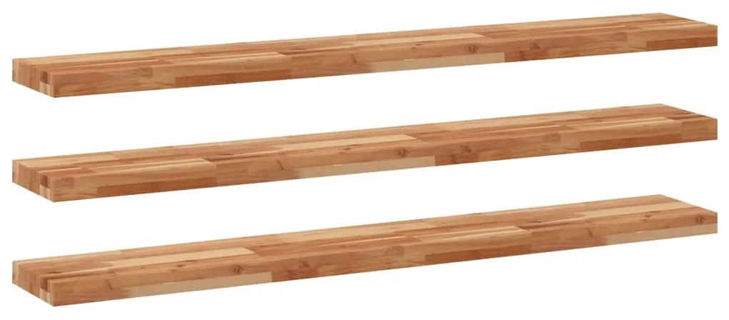 3279601 vidaXL Плаващ рафт, 3 бр, 160x20x4 см, маслен финиш, акация масив