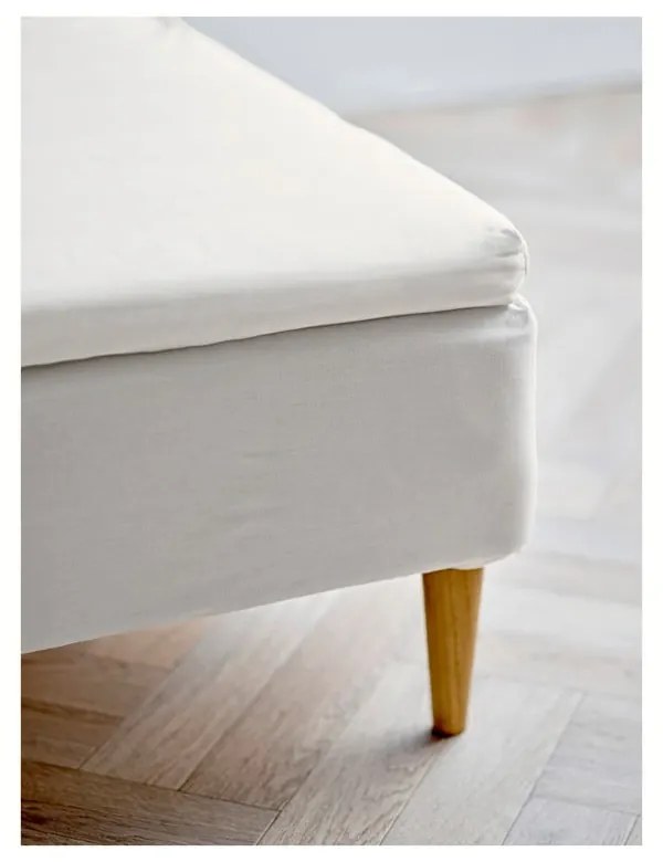 Бял еластичен памучен чаршаф 140x200 cm Calm – Södahl