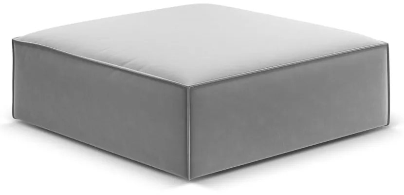 Светлосива кадифена табуретка Vanda – Mazzini Sofas