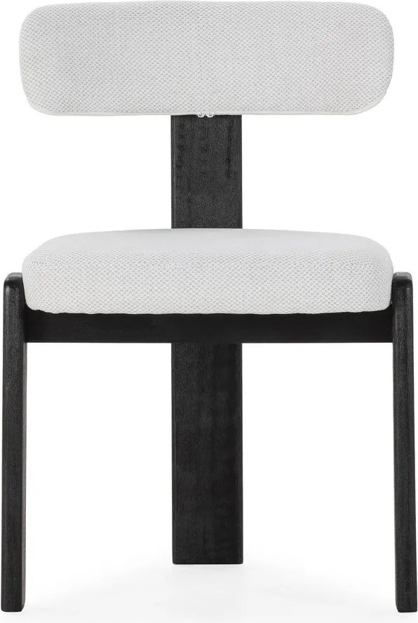 Черни/светлосиви тапицирани трапезни столове в комплект 2 бр. Nadia – MOME