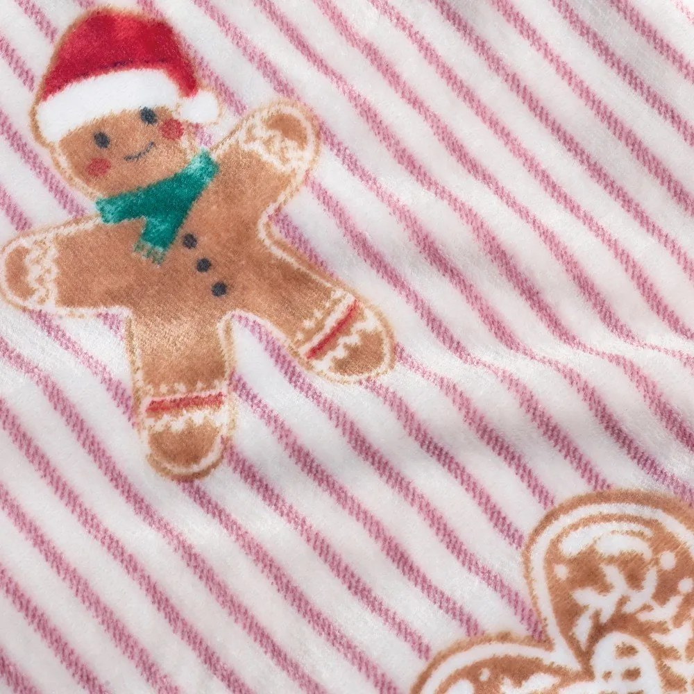 Декоративна възглавница с коледен мотив 30x50 cm Christmas Gingerbread Stripe – Catherine Lansfield
