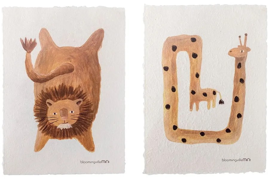 Детски картини в комплект от 2 броя 25x35 cm Fritza - Bloomingville Mini