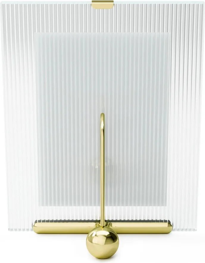 Стъклена стояща рамка в златист цвят 19x23 cm Flute – Umbra