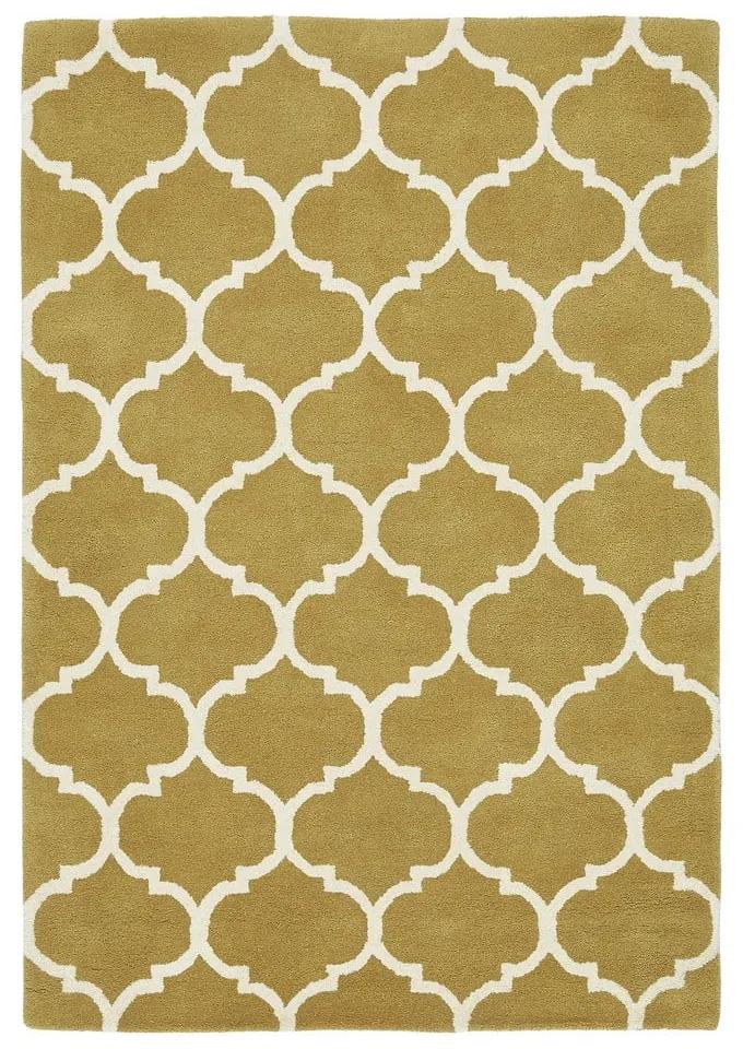 Ръчно изработен вълнен килим в цвят жълта охра 160x230 cm Albany – Asiatic Carpets
