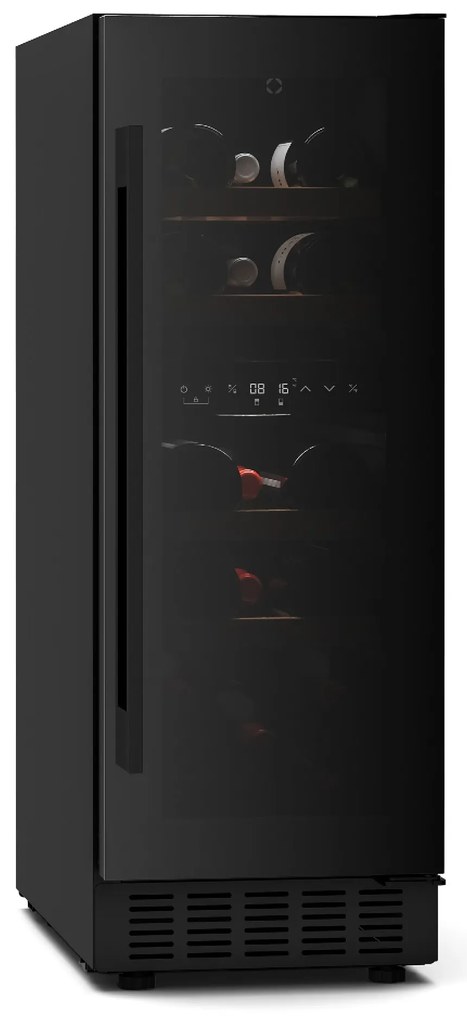 Klarstein Хладилник за вино Velaire под плота, модерен, елегантен, UV защита, двойна зона, 17 бутилки