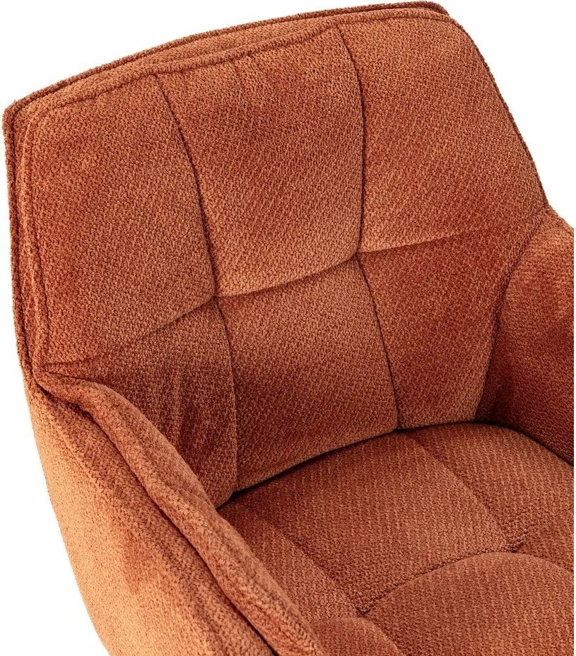 Теракотени тапицирани трапезни столове в комплект 2 бр. Keiko – Marckeric