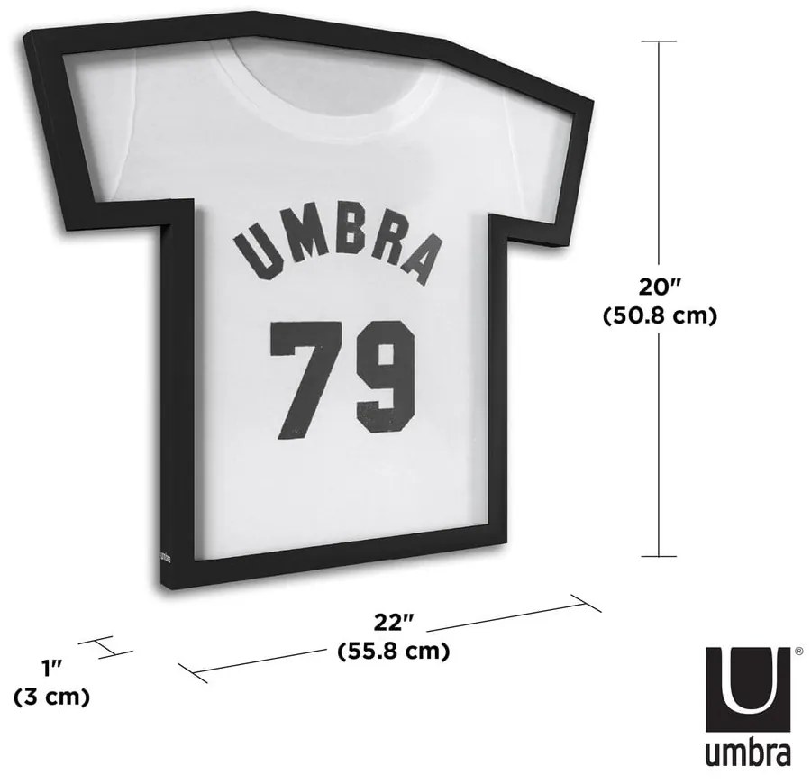 Черна пластмасова висяща рамка 50x54,5 cm T-Frame – Umbra