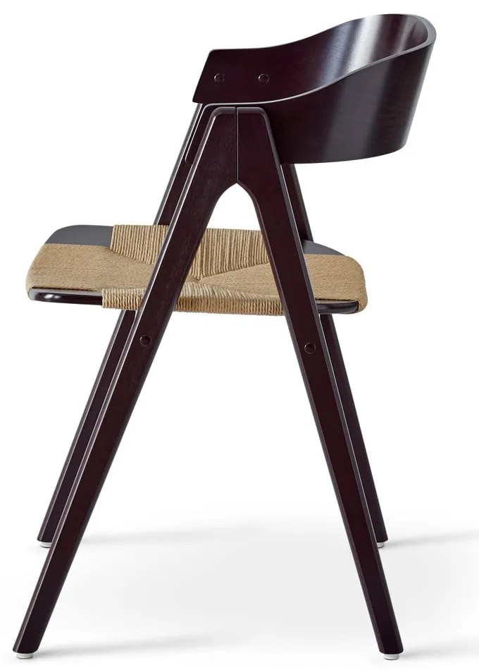 Трапезен стол от черна букова дървесина с ратанова седалка Findahl от Hammel Mette - Hammel Furniture