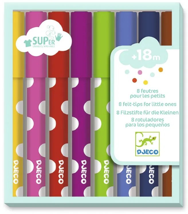 Djeco - Флумастри тип четка за най-малките ST1