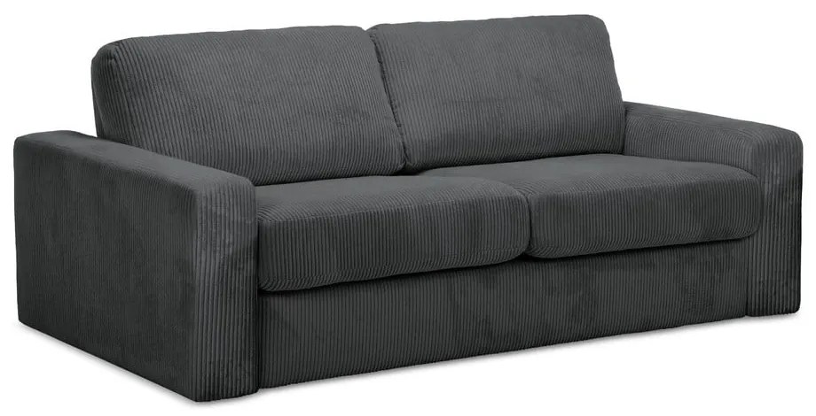 Тъмносив разтегателен диван от рипсено кадифе 195 cm Nona – Makamii