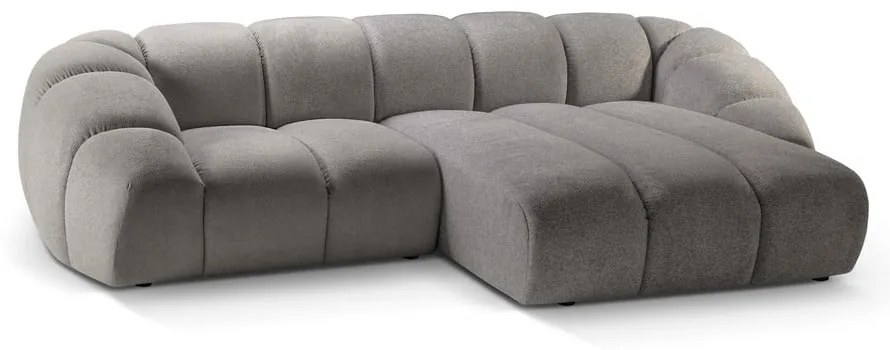 Светлосив ъглов диван (десен ъгъл) Diana – Micadoni