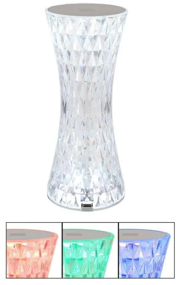 Globo 28073 - LED RGBW настолна лампа GIXI с докосване, LED/1W/5V, 800 mAh