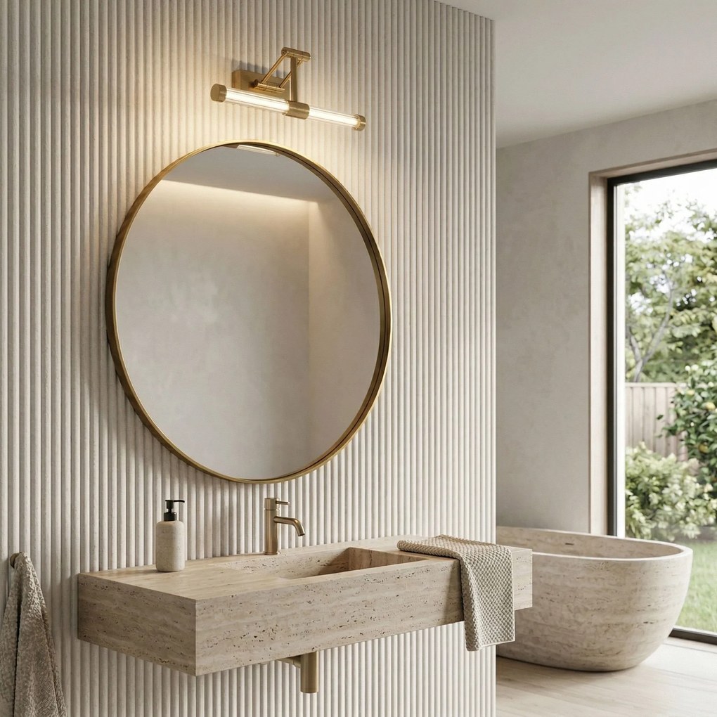 Stenen LED aplik za banya APP1899-1W 40cm BRUSH GOLD