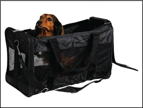 Черна чанта за транспортиране на домашни любимци 27x46,5 cm Trixie – Plaček Pet Products