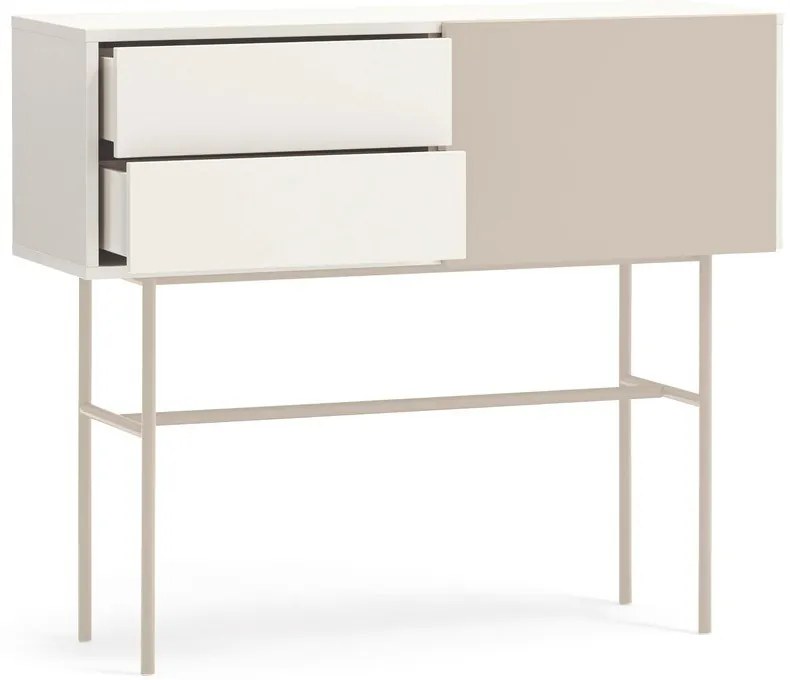 Светлосива и кремава конзолна маса 35x110 cm Nube - Teulat