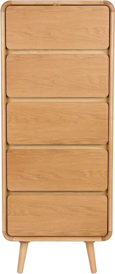 Скрин от масивен ясен в естествен цвят 45x112x40 cm Rise – Zuiver