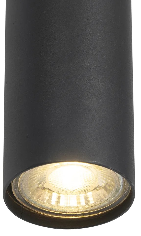 Интелигентен висящ аплик черен с 5 Wifi GU10 - Jeana