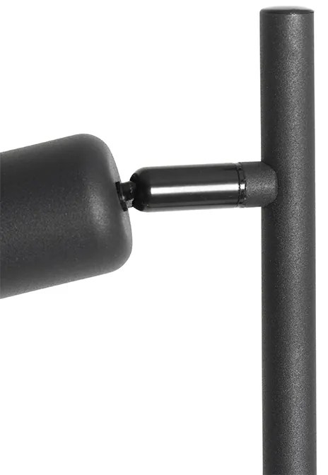 Дизайнерски подов аплик черен със злато 3-светлина - Noud