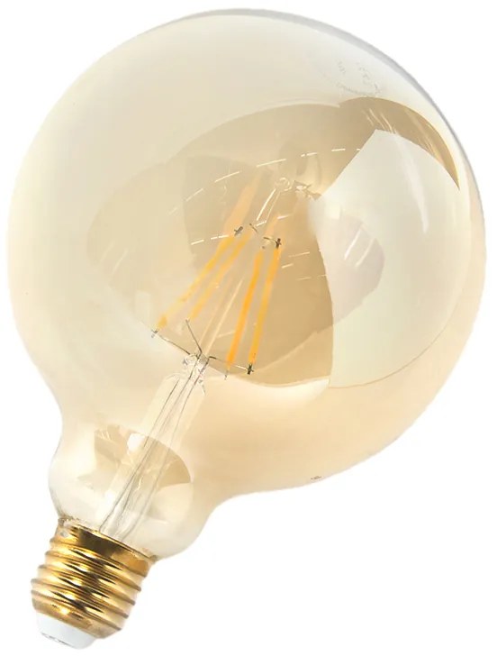 Комплект от 5 димируеми LED крушки E27 G125 златисти 5W 450lm 2200K