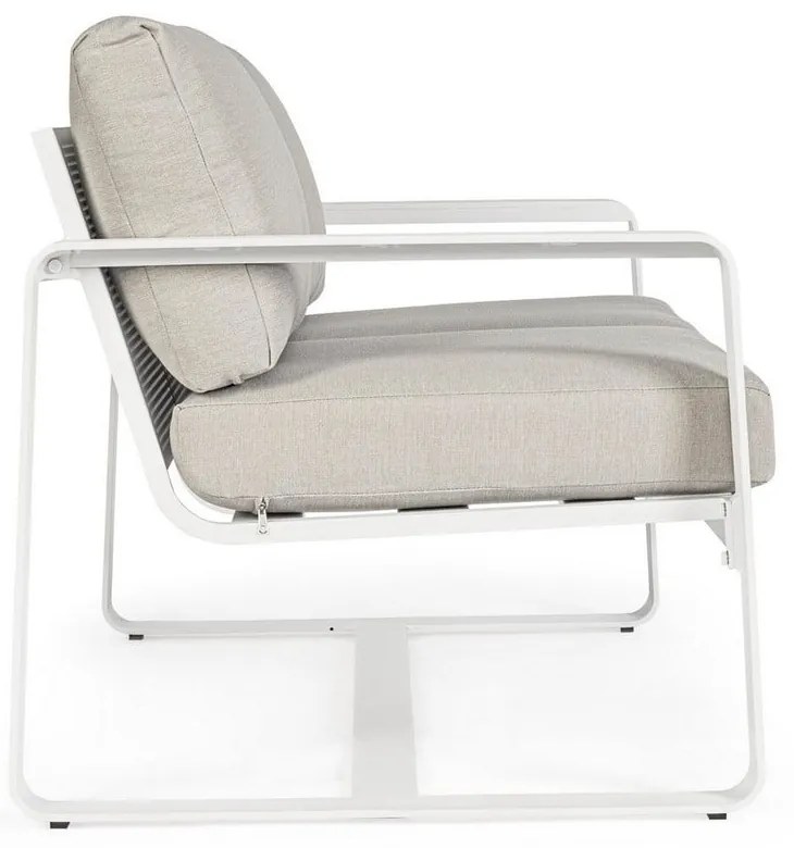 Бял алуминиев градински диван Merrigan – Bizzotto