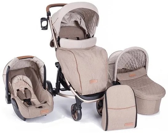 Бебешка количка 3в1 Madrid KIKKABOO - Beige