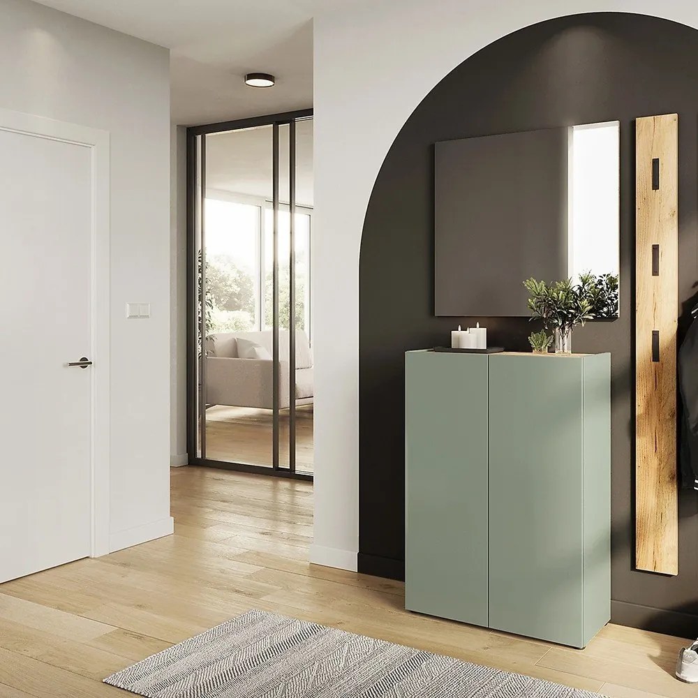 Светлозелен комплект за коридор от декор от дъб 104x200x33 cm Alviano – Germania