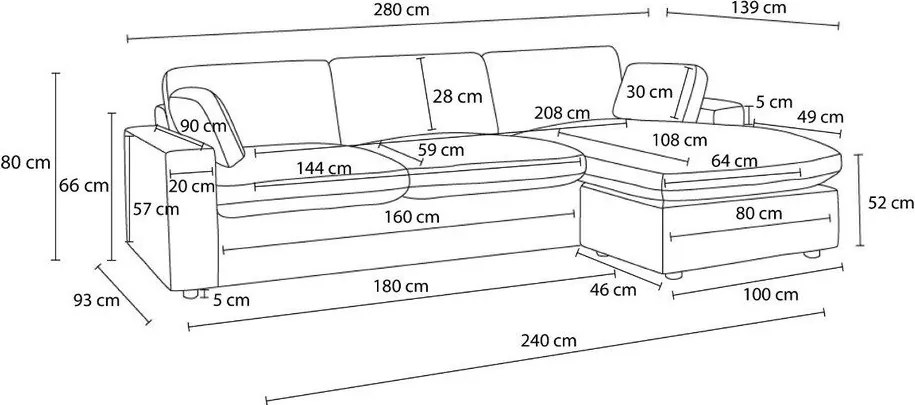 Розов ъглов диван от рипсено кадифе Belair – Bobochic Paris