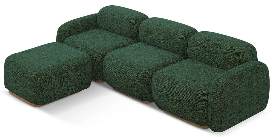 Тъмнозелен модулен ъглов диван (променлив) Ailani – Makamii