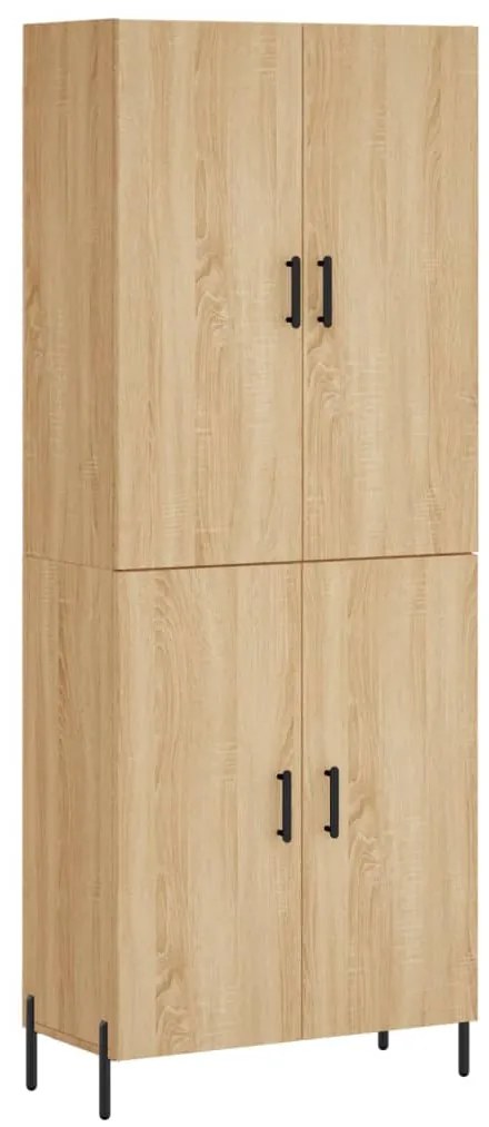 3195686 vidaXL Висок шкаф, дъб сонома, 69,5x34x180 см, инженерно дърво
