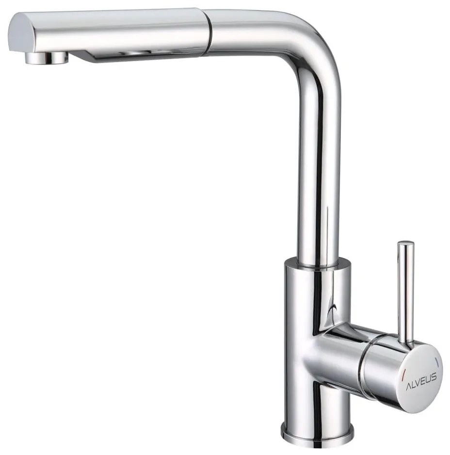 ALVEUS 1135365 - Смесител SARA с изтегляща се душ слушалка, 29,7 см, хром