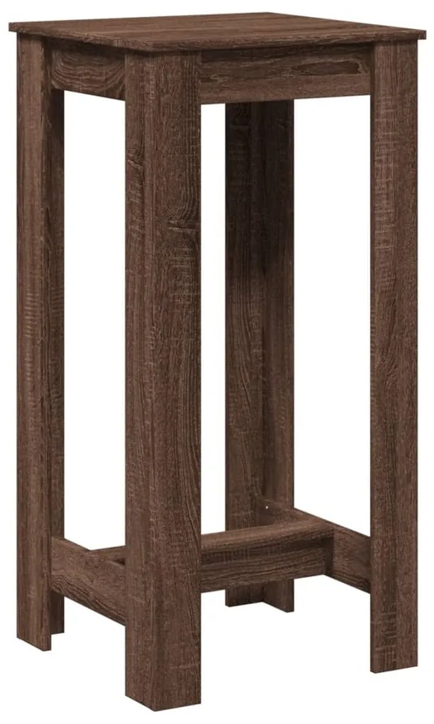 854406 vidaXL Бар маса, кафяв дъб, 51x50x103,5 см, инженерно дърво