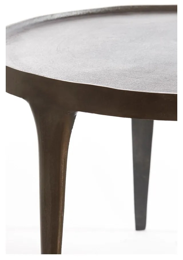 Кафяви кръгли масички за кафе в комплект от 2 бр. ø 75 cm Tobias – Light & Living