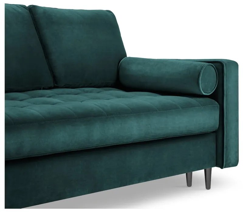 Петролнозелено кадифено канапе Santo - Milo Casa