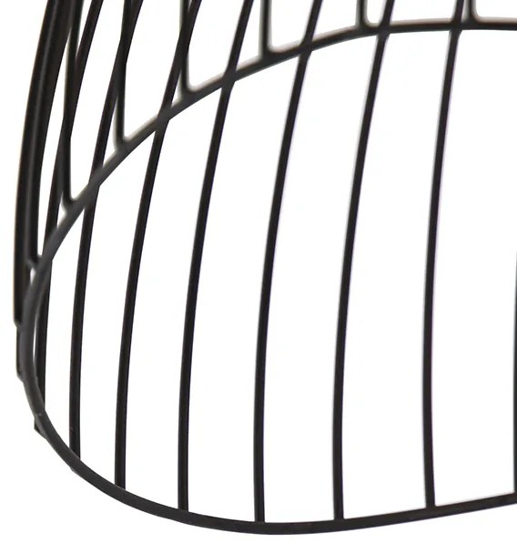 Дизайнерски таванна лампа черна 29 см - Pua