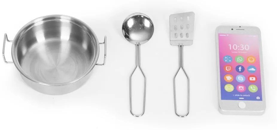 Детска кухня със звуци, светодиоди и тебешир + аксесоари