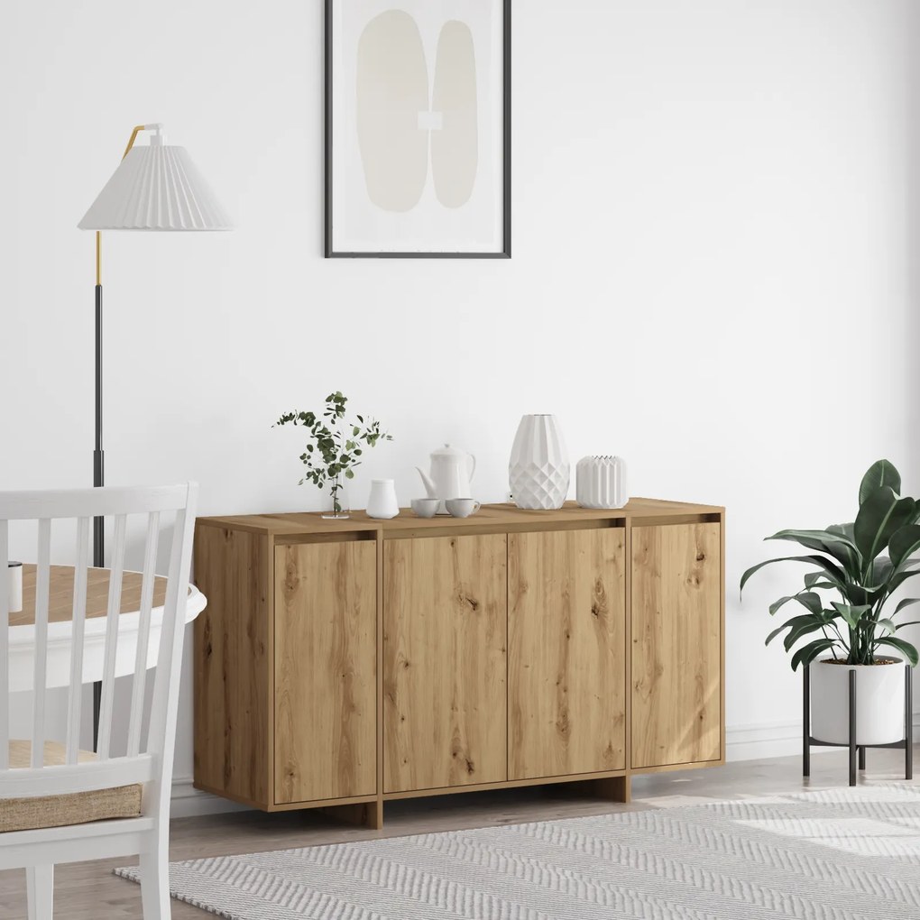 Sonata H шкаф от дъб артистичен дъб дървесни композити 135 x 41 x 75 см